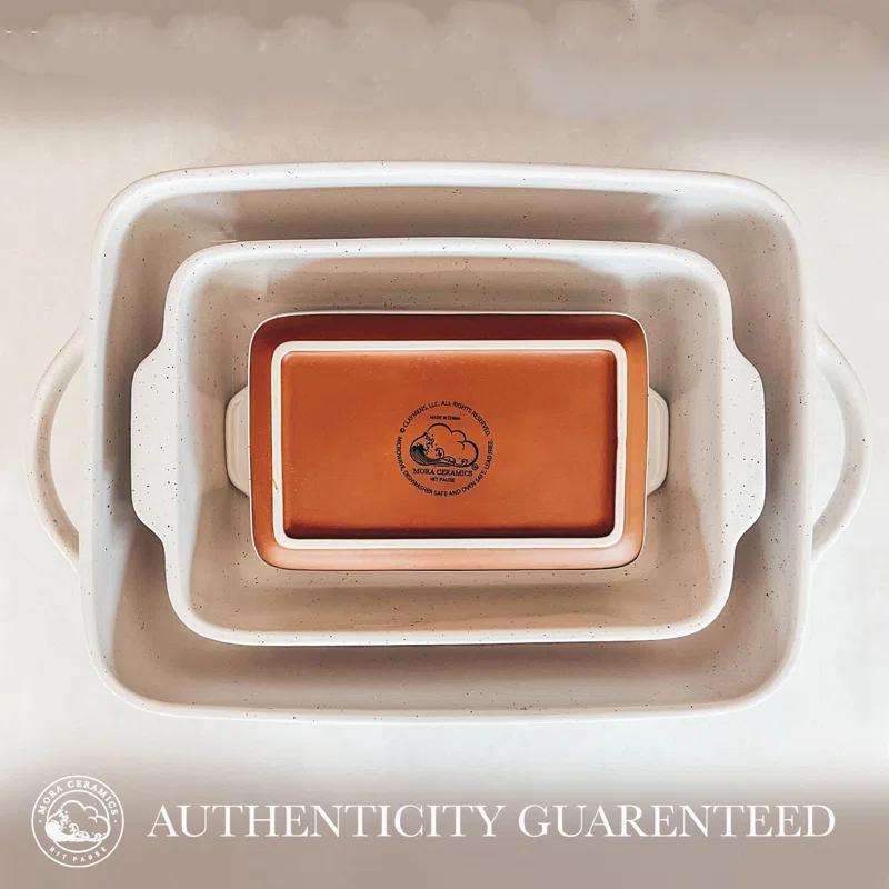 Loaf Baking Dishes - Porcelain Casserole & Bakeware, Oven-To-Table, Freezer Safe - Set Of 2