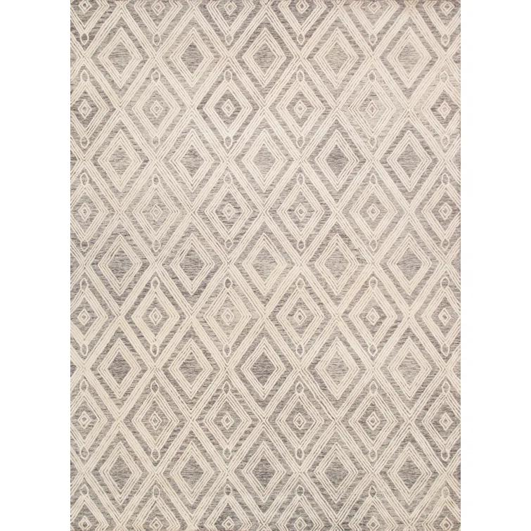 Pasargad Hand Tufted Viscose Washable Geometric Indoor Rug