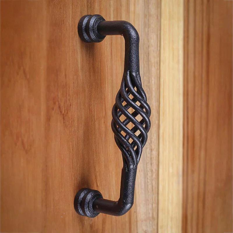 The Renovators Supply Inc. Dresser Drawer Handles Birdcage Cabinet Center to Center Wrought Iron 4 7/8" Center to Center Birdcage Pull