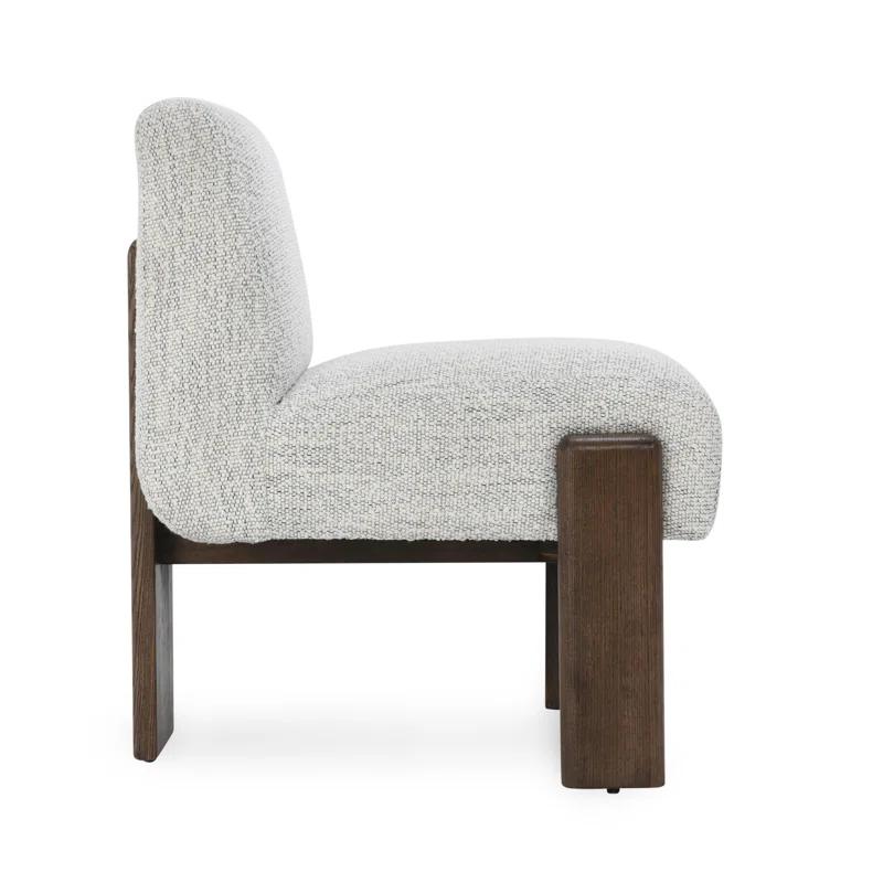 Chelsea Upholstered Fabric Dining Chair In Ivory