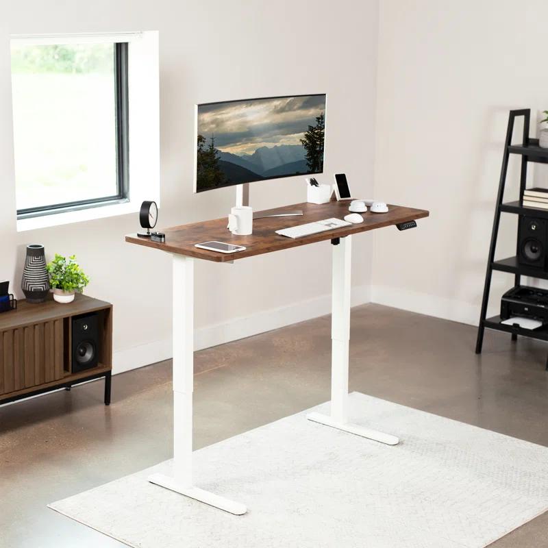 VIVO Single Motor Electric Desk with Push Button Memory Controller