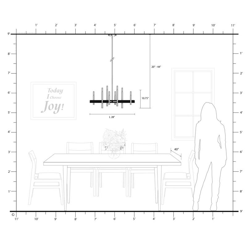 Wade Logan® Oiti 8 - Light Dimmable Chandelier