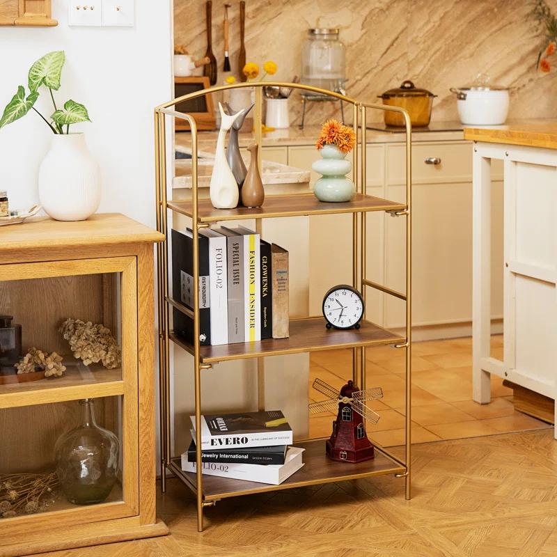 Lejon No Assembly Folding Etagere Bookcase