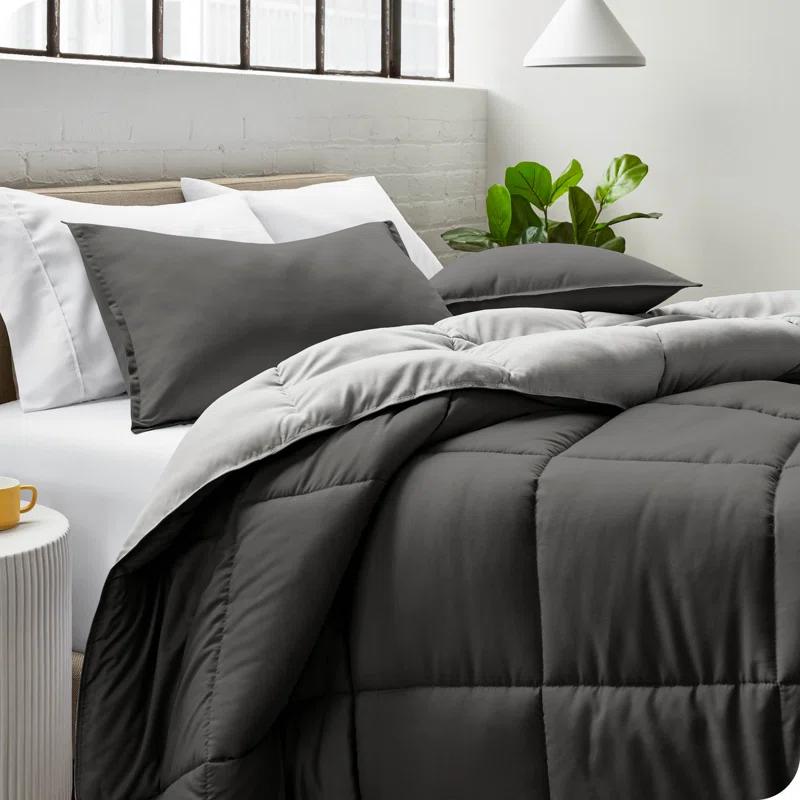 Bare Home Premium Ultra Soft Modern & Contemporary Box Stitch Comforter