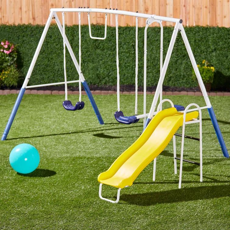 XDP Recreation XDP Recreation Blue Ridge Play Outdoor Backyard Playset Kids Swing Set W/ Slide
