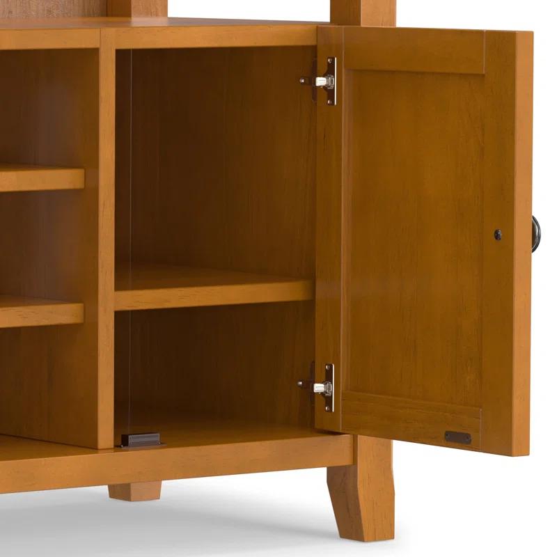 Simpli Home Amherst 54"W Solid Wood TV Stand for TVs up to 60" with Adjustable Shelves