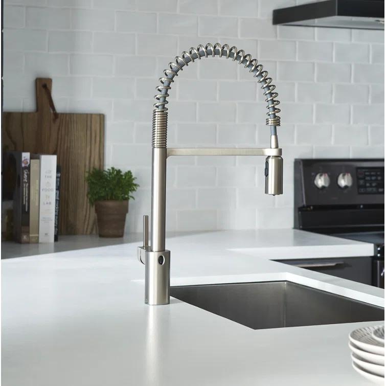 Moen Align MotionSense Wave Single Handle Spring Pulldown Kitchen Faucet with Power Clean Technology