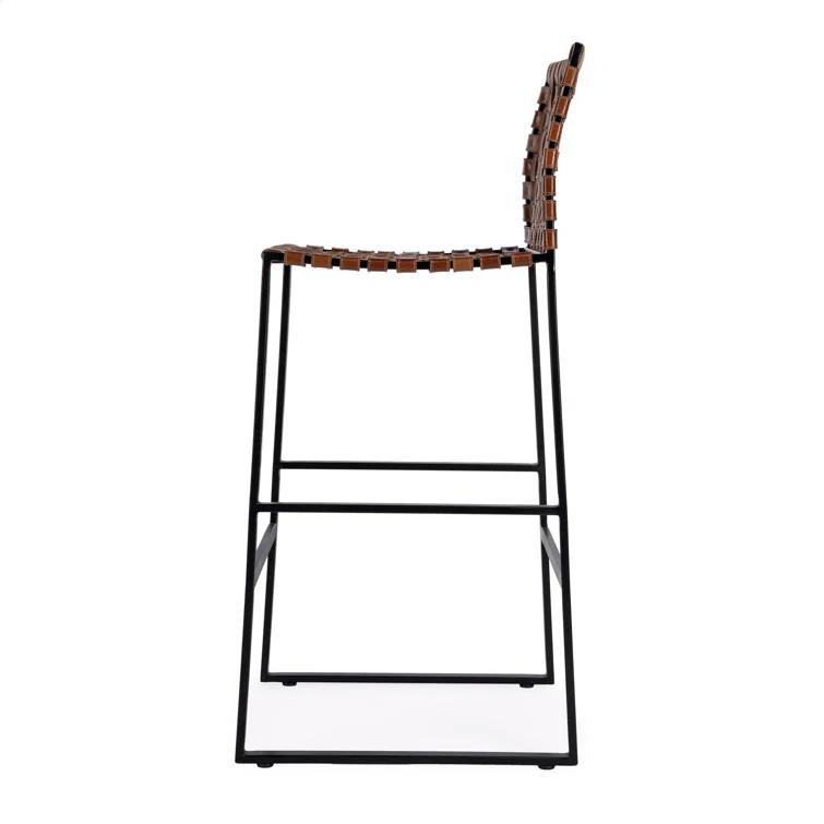 Butler Specialty Urban Woven Leather Bar Stool In Brown
