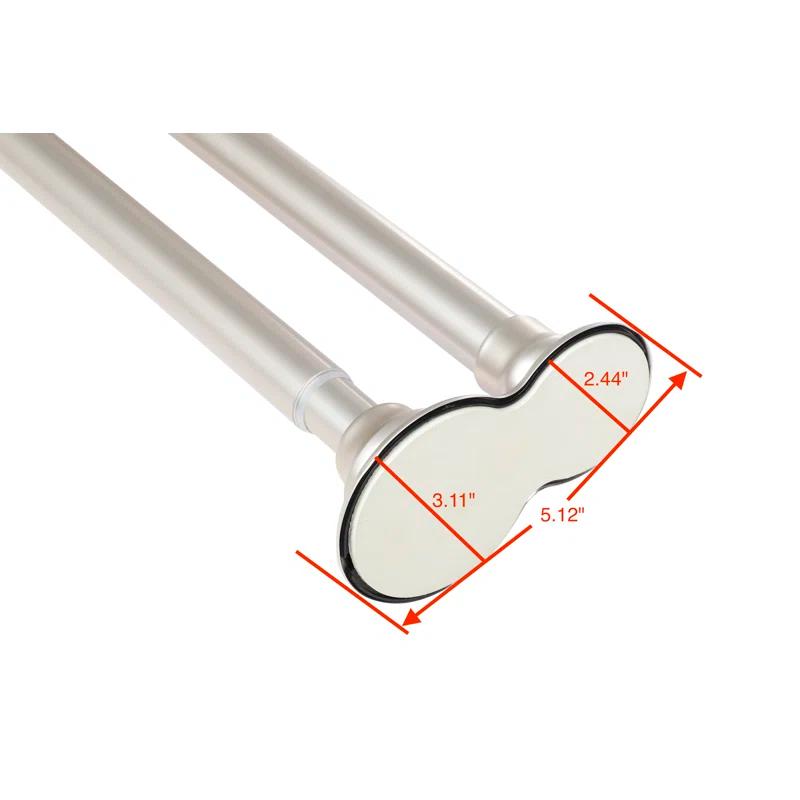 72'' Straight Tension Shower Curtain Rod & Hook Set
