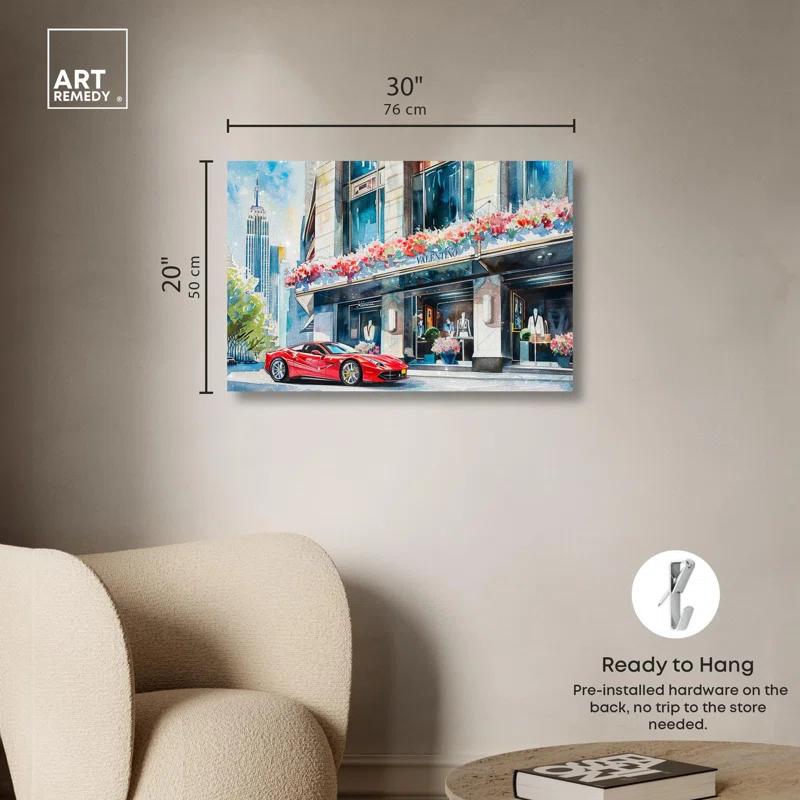 Art Remedy Shopping Spree Trip New York Canvas Fashion Art Prints by Art Remedy