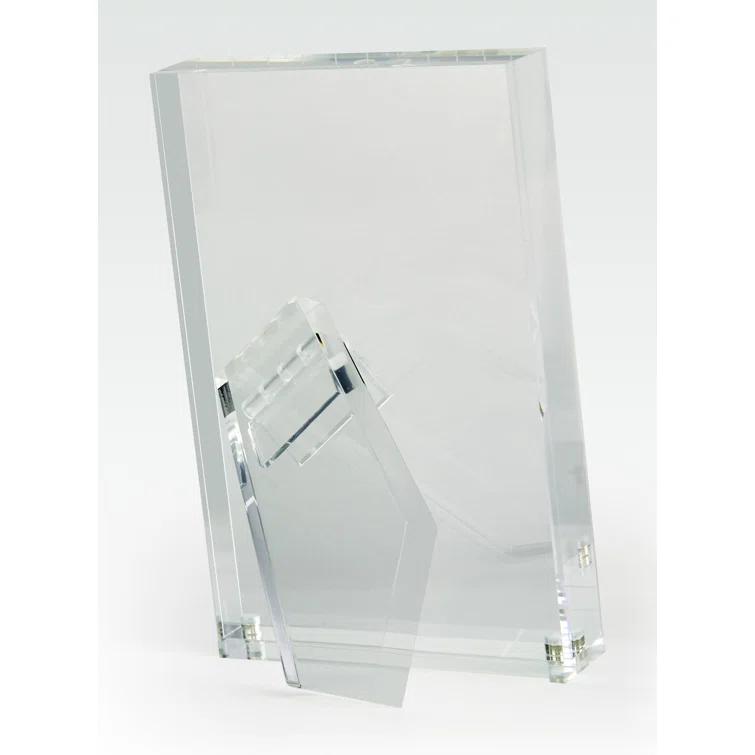 Modern 8x10 Gold and Clear Acrylic Tabletop Picture Frame
