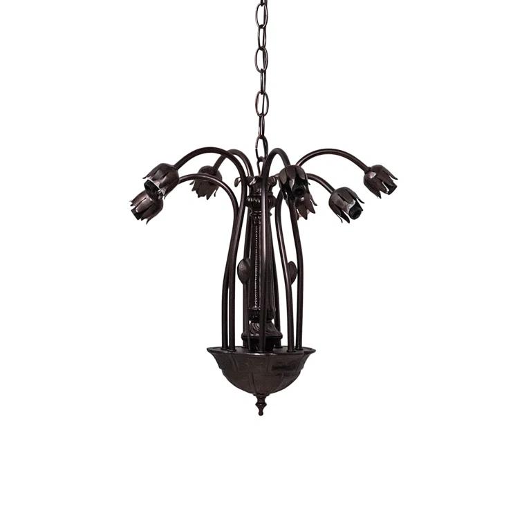 Meyda Tiffany 236538 Tiffany Pond Lily 7 Light 26" Wide Chandelier - MultiColor