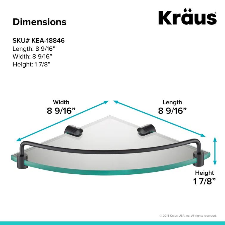 Kraus Elie Triangle Metal Corner Shelf