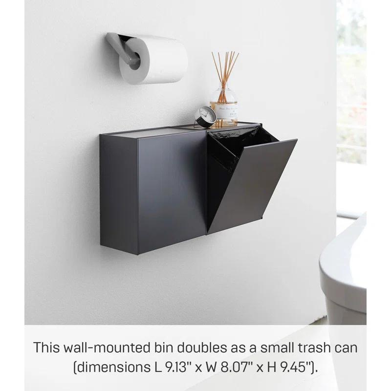 Yamazaki Home Tower Yamazaki Home Wall Mounted Storage Or Trash Bin, Small Wastebasket