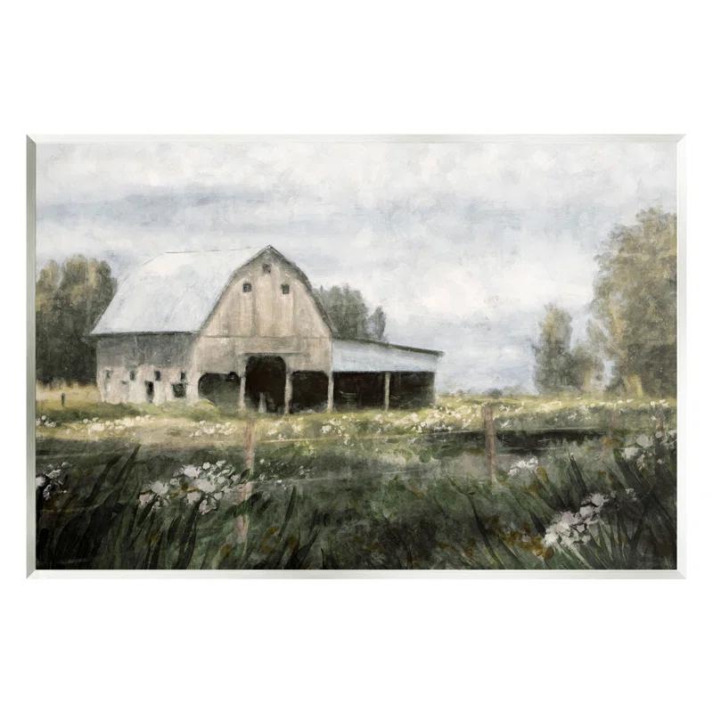Stupell Industries " Country Farmhouse Barn Meadow " by Nina Blue