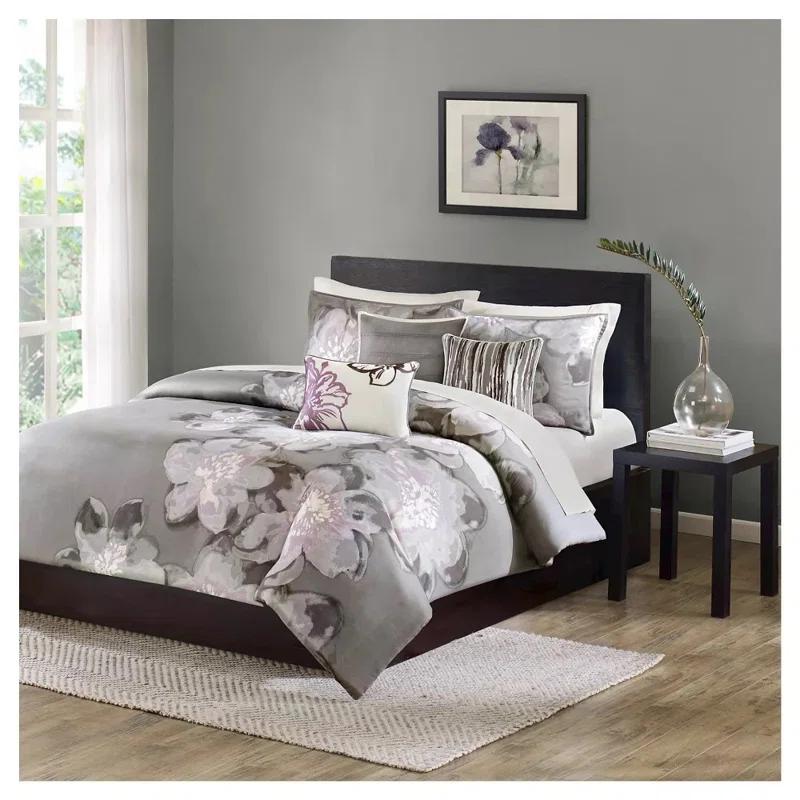 Madison Park Gray Reversible Modern & Contemporary 6 Piece Duvet Cover Set