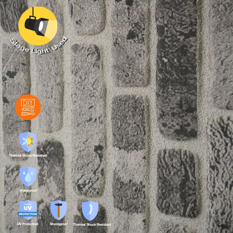 UPP Ultimate Premium Products 3D Brick Effect Wall Panels - Lightweight Styrofoam - Set of 9 Large Panels (20"x40") Covers 48 sq ft - Apply with Wall Adhesive - DIY Home Wall Cladding