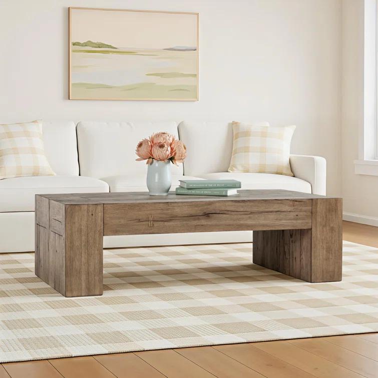 Raymond Rectangular Reclaimed Wood Coffee Table (60")