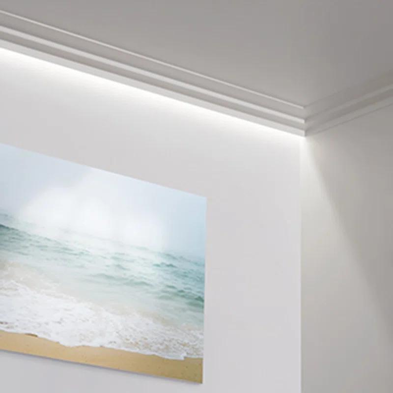3-7/8 in x 2-3/8 in x 78-3/4 in Primed White Plain Polyurethane Crown Moulding