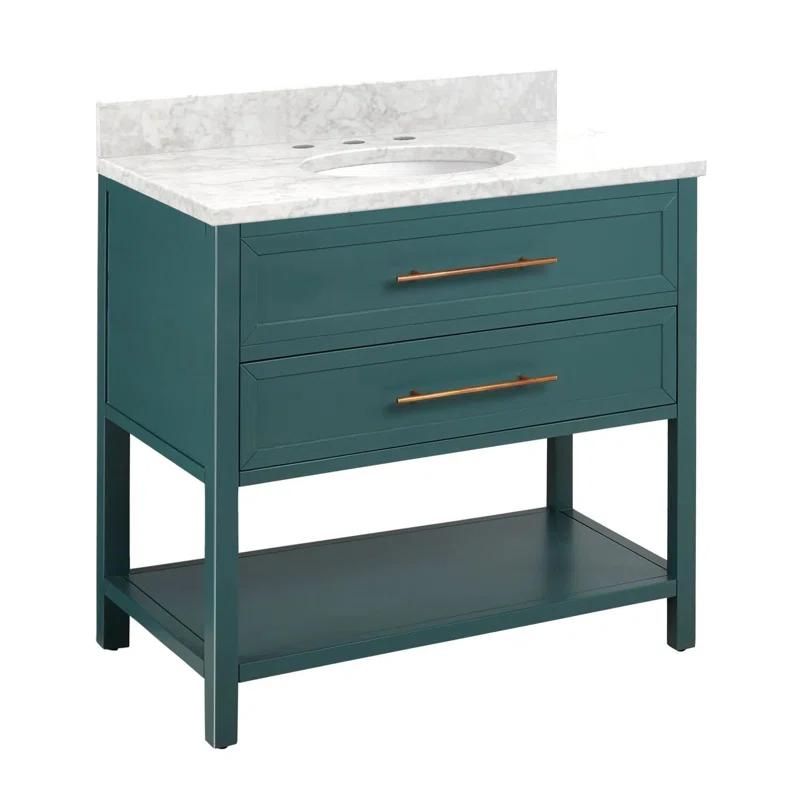 36" Robertson Single Bathroom Vanity Set with Oval Undermount Sink