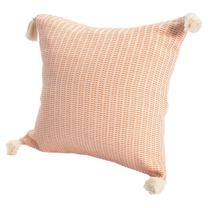 Brenly Turkish Cotton Striped Square Throw Pillow