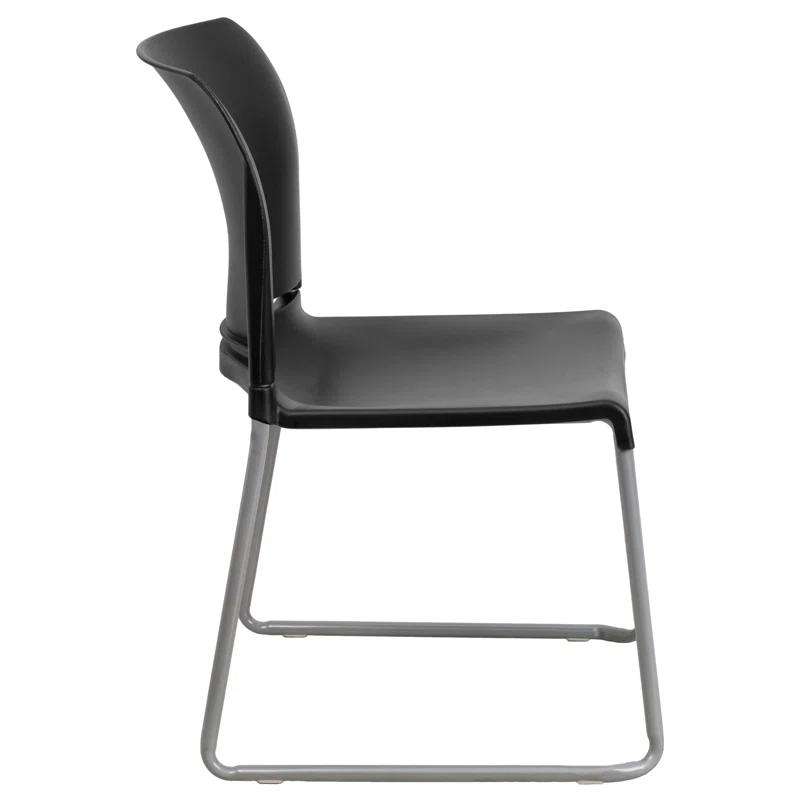 Flash Furniture Brielle Contoured Sled Base Stackable Waiting Room Chairs (Set of 5)