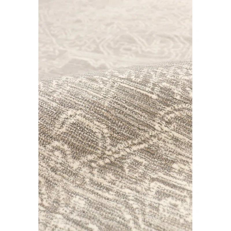 Pasargad Modern Oriental Handmade Tufted Area Rug in Silver/Ivory
