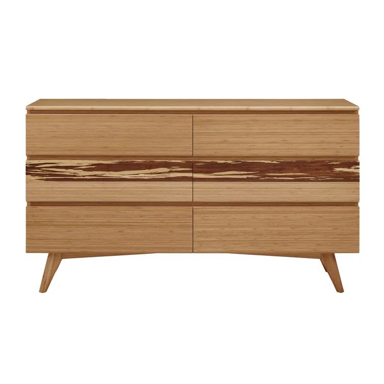 Brayden Studio® Lendella Solid Wood 64'' W 6 - Drawer Dresser