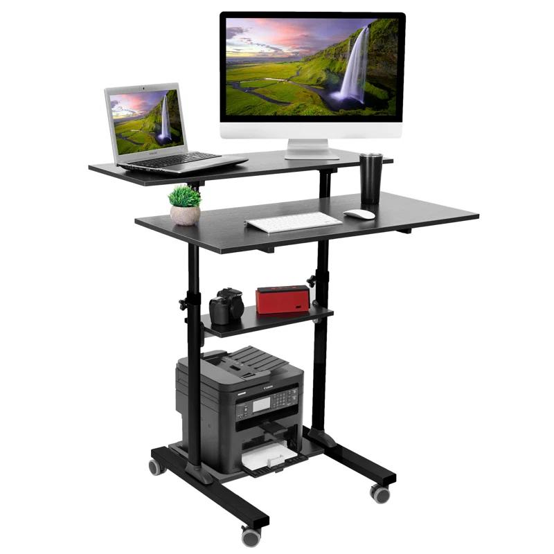 Mount-it Adjustable Metal Base Standing Desk Converter