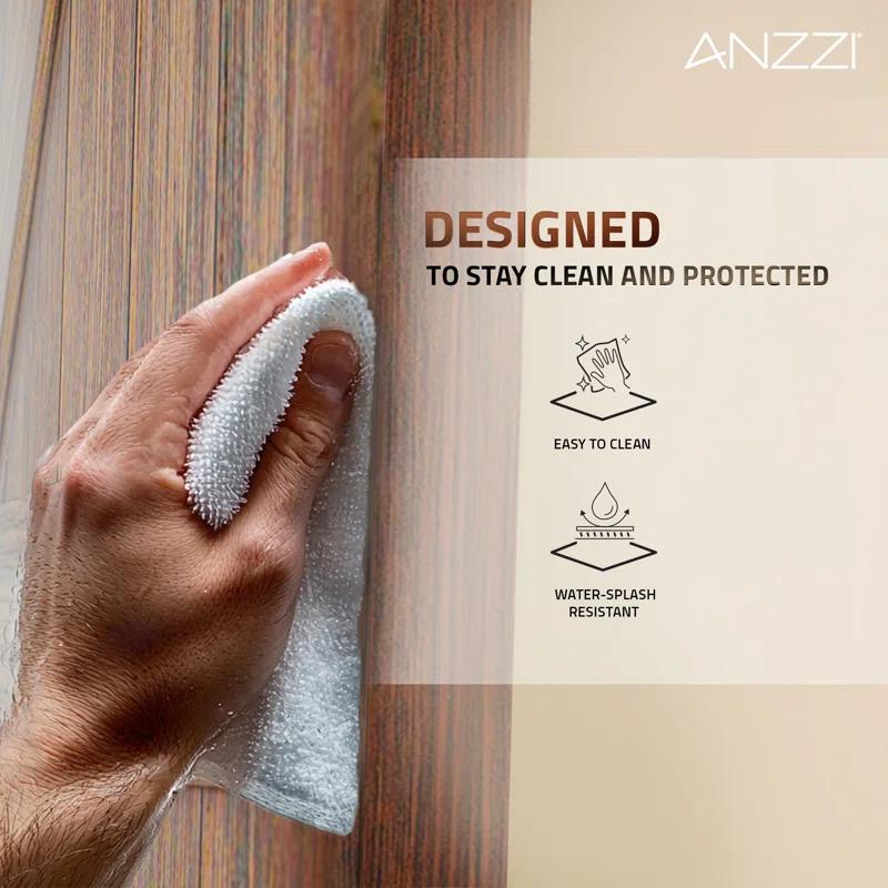 ANZZI ANZZI Heavy Duty Sturdy Wood Single Sliding Barn Door - Solid Core MDF And PVC - Knockdown Design - Hardware Included - Space-Saving Solution