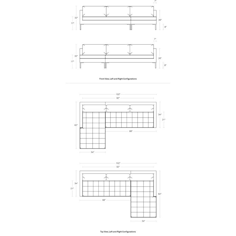 Paramount 2 - Piece Upholstered Sectional