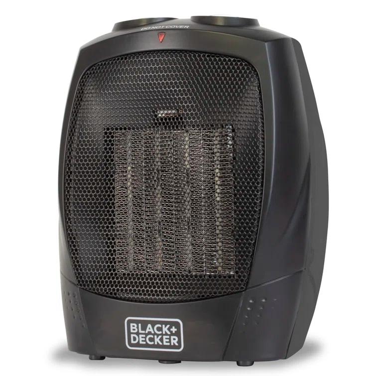 BLACK+DECKER Personal 1500 Watt Electric Fan Compact Heater with Manual Control