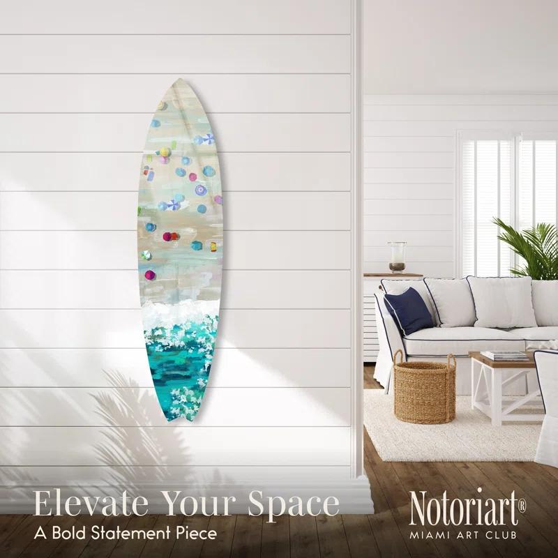 Notori Art Luxury Beach Surfboard Acrylic Coastal Wall Art by Notoriart