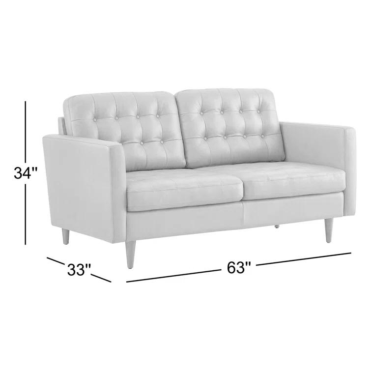 Modway Modway Exalt Tufted Leather Loveseat