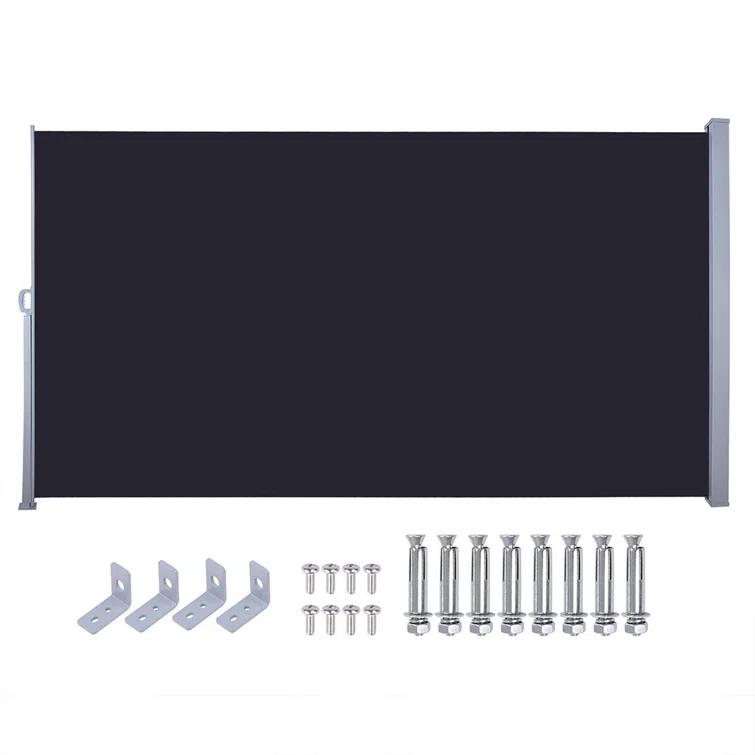 Yescom Yescom D Fabric Black Cover Motorized Retractable Side Awning