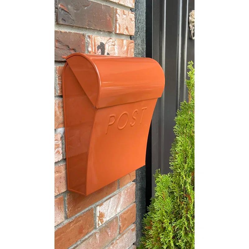 NACH Vicki Euro Farmhouse Max Water and Rust Protection Post Wall Mounted Mailbox