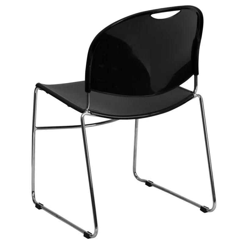 Flash Furniture Gaea 880 lb. Capacity Ultra-Compact Stack Chair with Metal Frame (Set of 5)