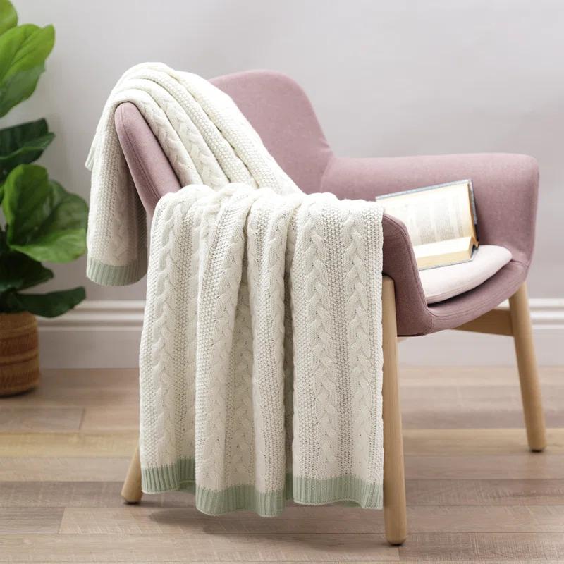 Allied Home Cable Knit Throw Blanket