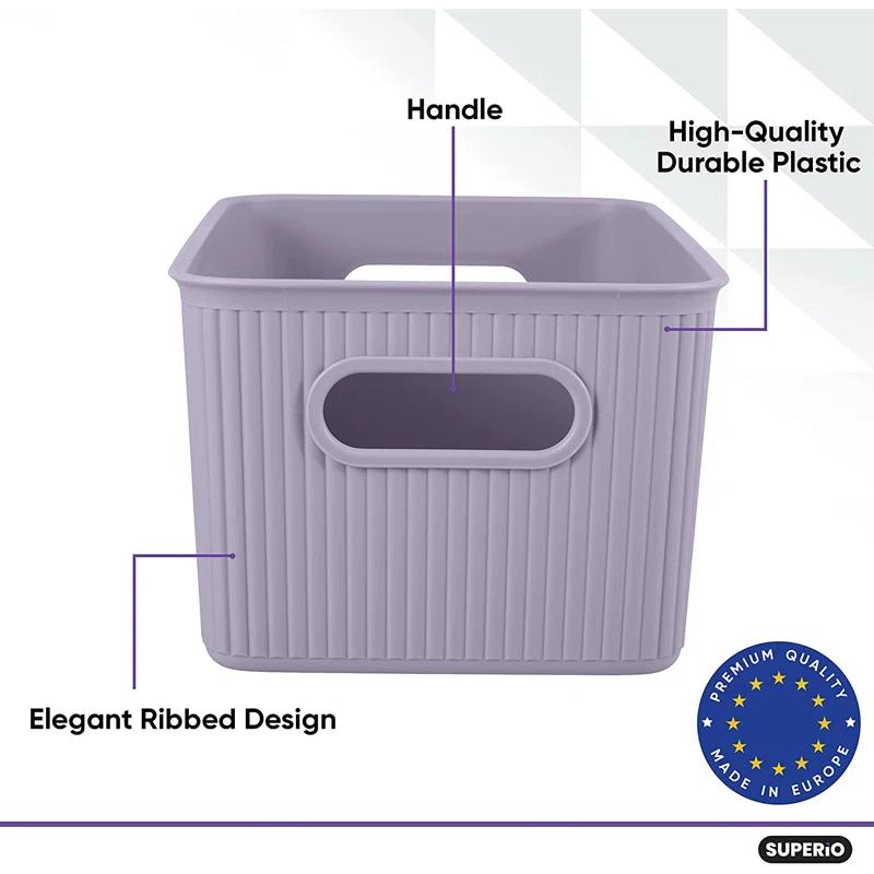 Ribbed Plastic Basket Set