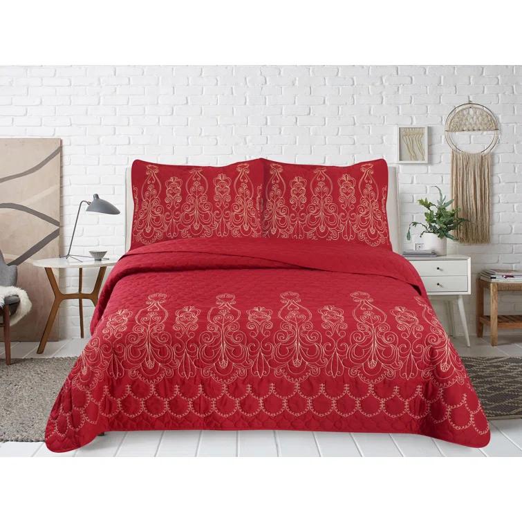 Marina Decoration Marina Elegant Ultra Soft Reversible Quilt Set & Reviews | Wayfair
