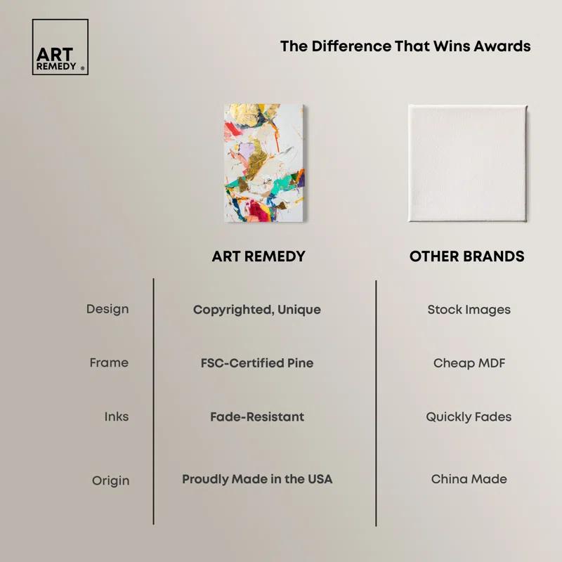 Art Remedy Bright Prism Minimalist Collage Style Wall Art by Art Remedy