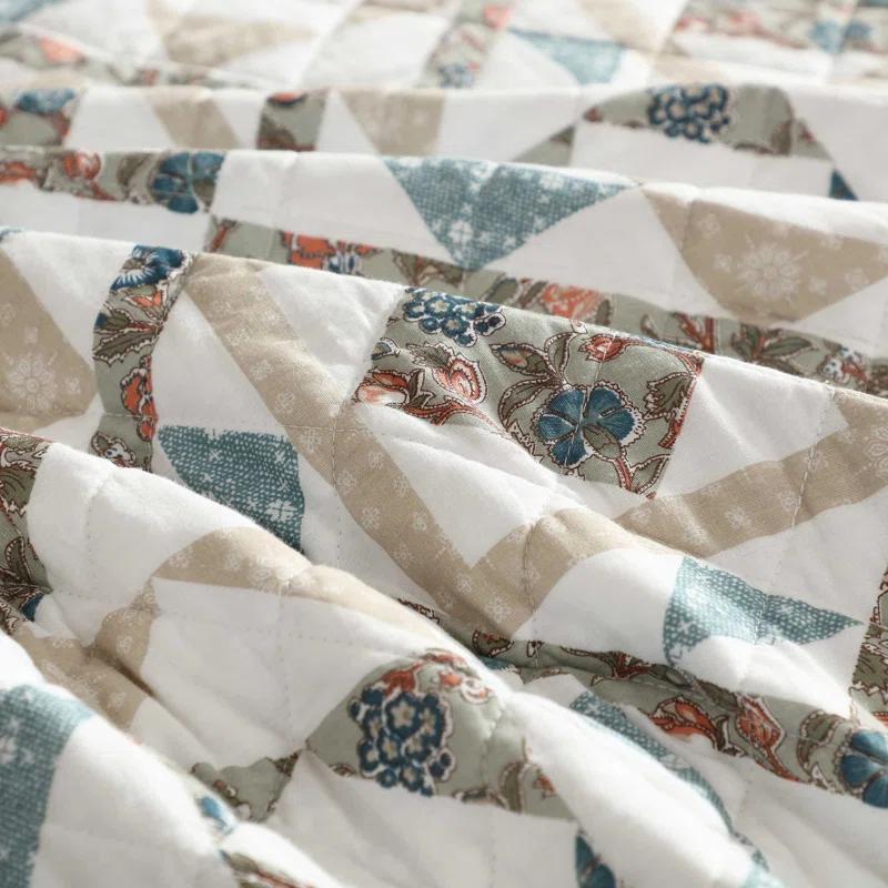 Wrangler Wrangler Annie Blue Cotton Reversible Quilt Set