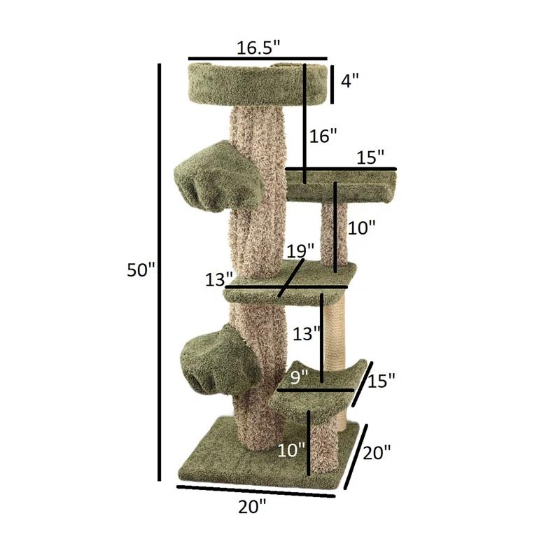 New Cat Condos 50'' H Cat Tree