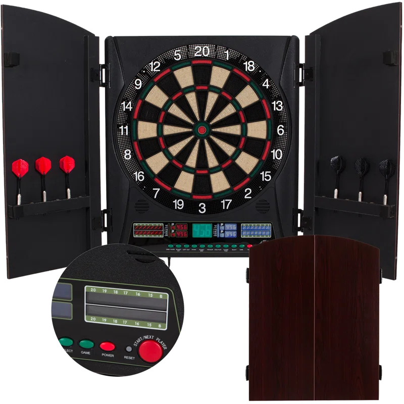 Marauder 5.0 Electronic Dartboard and Cabinet Set with Darts