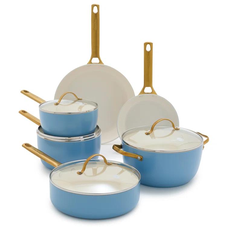 GreenPan Reserve Hard Anodized Healthy Ceramic Nonstick 10 Piece Cookware Set