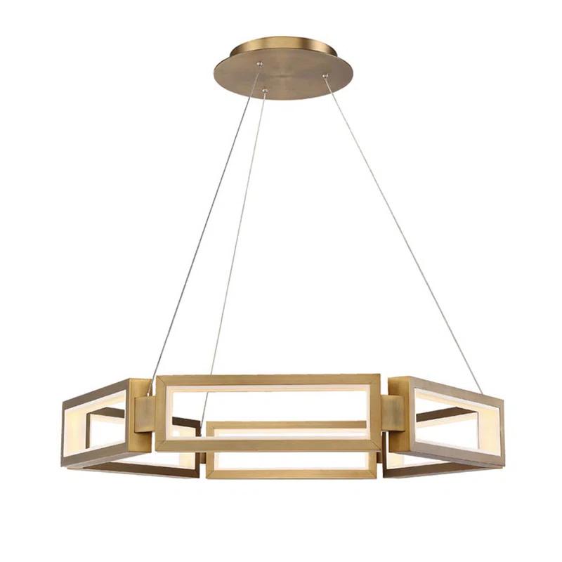 Modern Forms Mies 6 - Light Dimmable LED Geometric Chandelier
