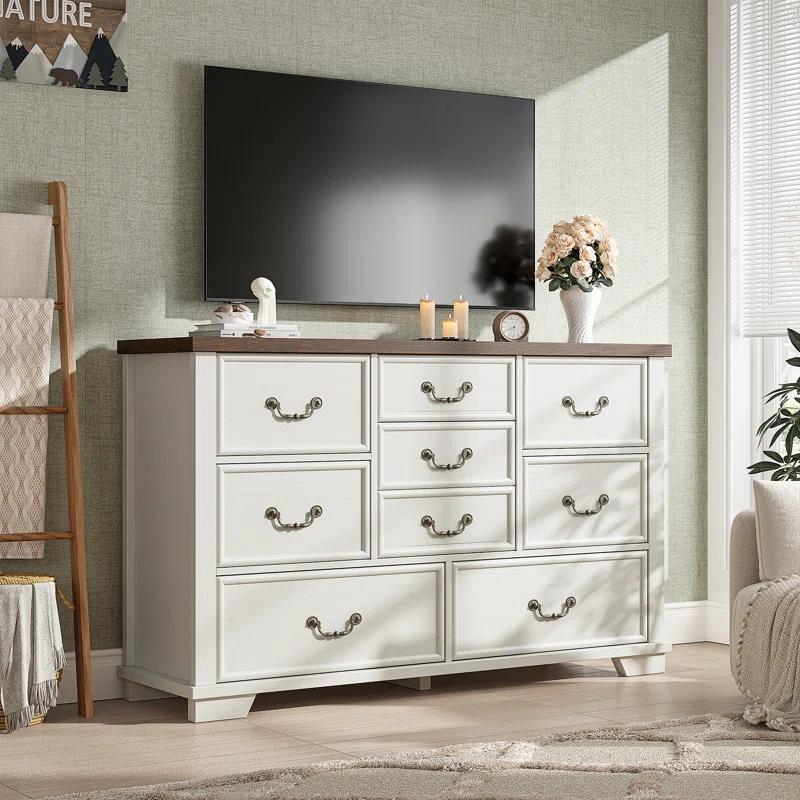 Charlton Home® Dresser For Bedroom With 9 Drawers