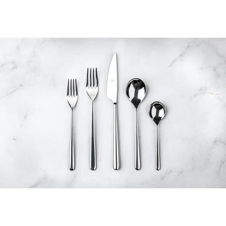 Linea Flatware 20-Piece Set by Mepra - Polished Stainless Steel