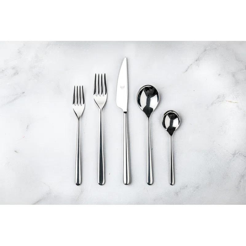 Linea Flatware 20-Piece Set by Mepra - Polished Stainless Steel