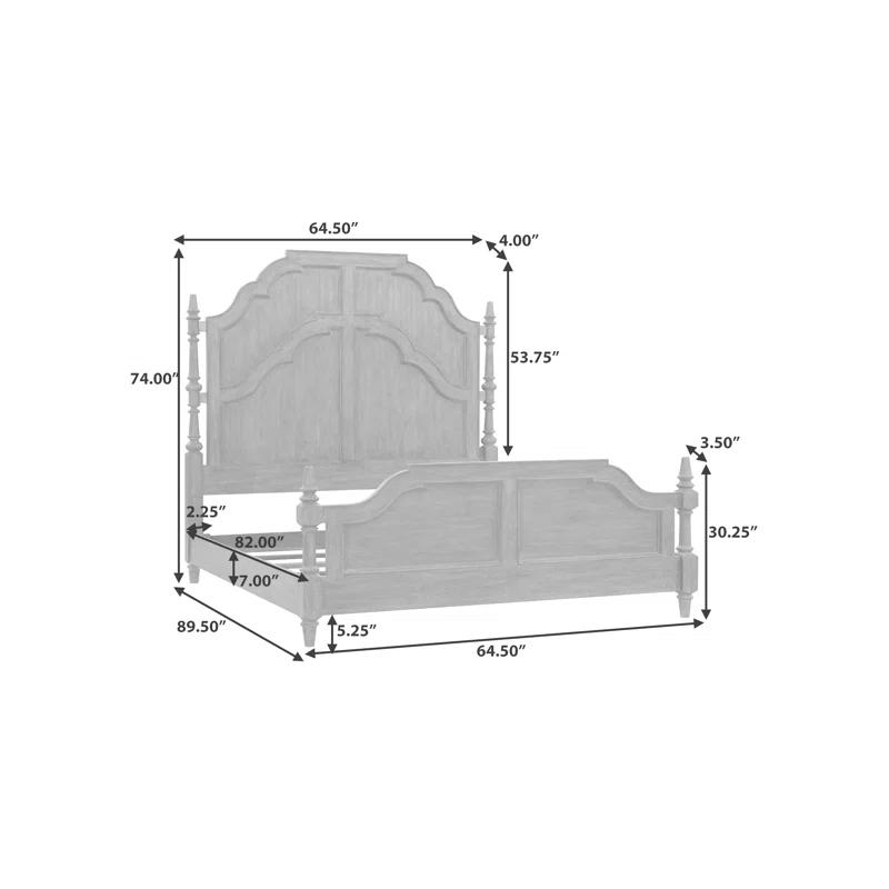 Pulaski Furniture Revival Row Scalloped Wood Panel Bed